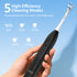Periuță de dinți electrică sonică FiGGA® SONIC-S100 – 5 moduri, 4 capete, Negru