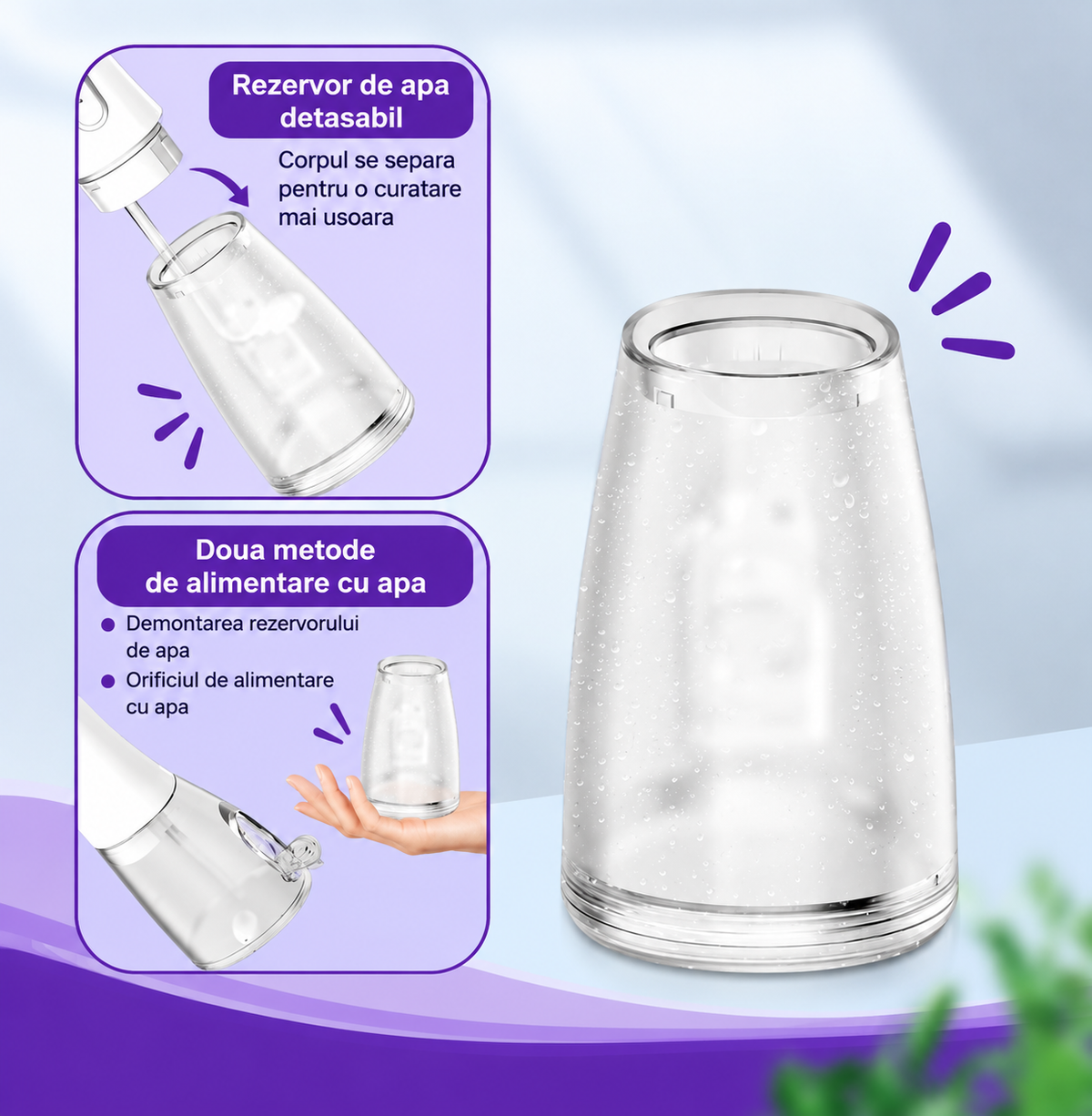 Irygator do zębów FiGGA® ORAL F-303 – Przenośny irygator, USB-C, zbiornik XL 300 ml, 5-stopniowa regulacja, IPX7