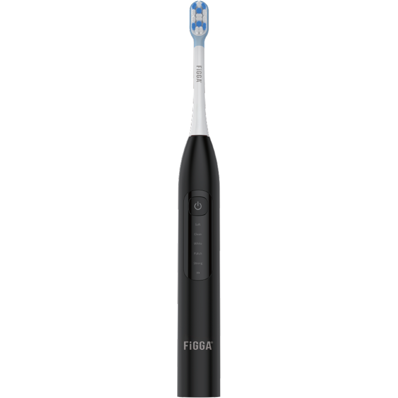 Periuță de dinți electrică sonică FiGGA® SONIC-S100 – 5 moduri, 4 capete, Negru