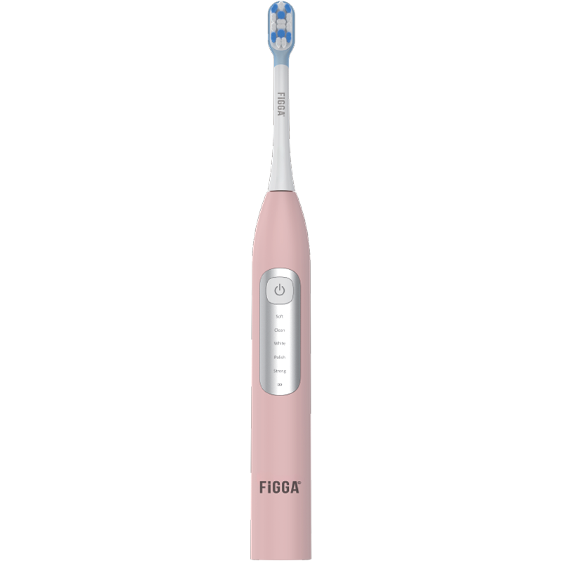 Periuță de dinți electrică sonică FiGGA® SONIC-S100 – 5 moduri, 4 capete, Roz