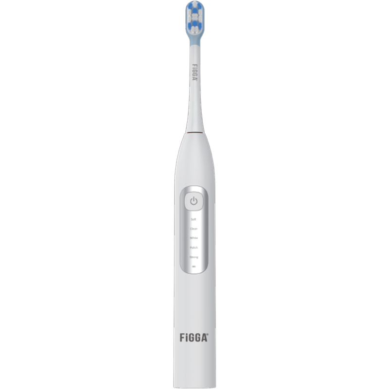 Periuță de dinți electrică sonică FiGGA® SONIC-S100 – 5 moduri, 4 capete, Alb