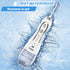 Duș bucal FiGGA® Oral-F101 – Irigator portabil profesional, 8 capete, 2500 mAh, 5 viteze, rezervor 300 ml, IPX7, Alb