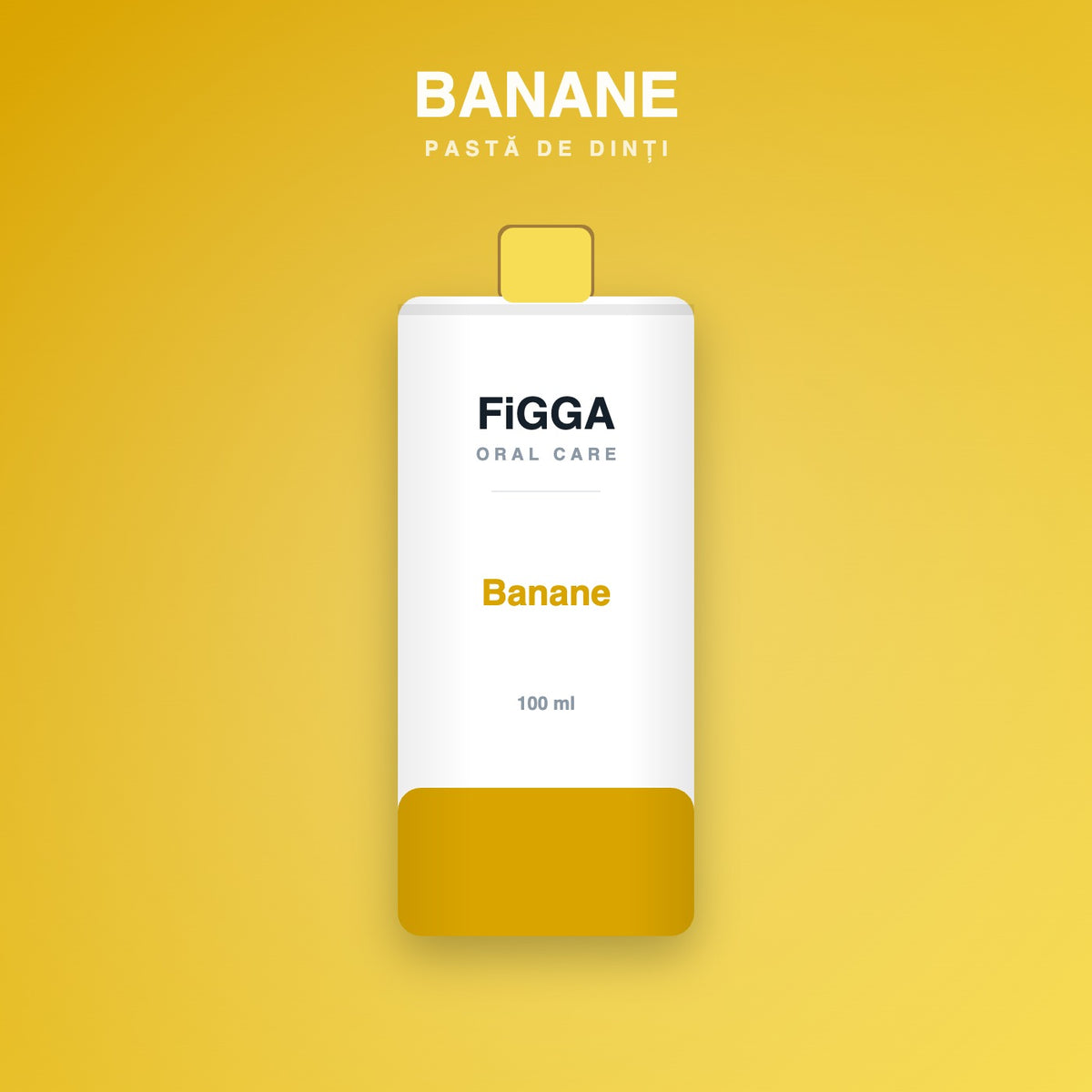 Pastă de dinți FiGGA cu aromă de banane, tub de 100 ml