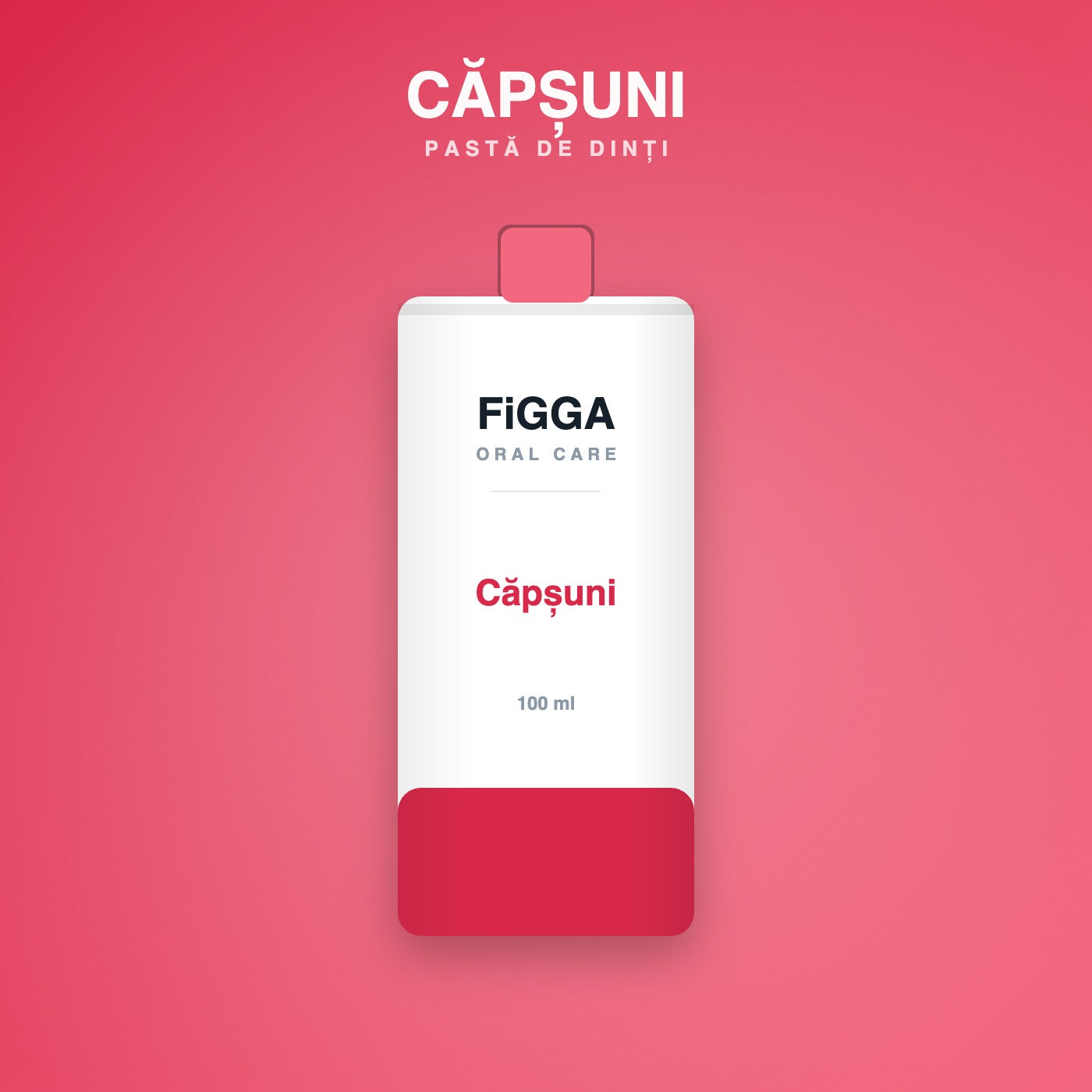 Pastă de dinți FiGGA cu aromă de căpșuni, tub de 100 ml