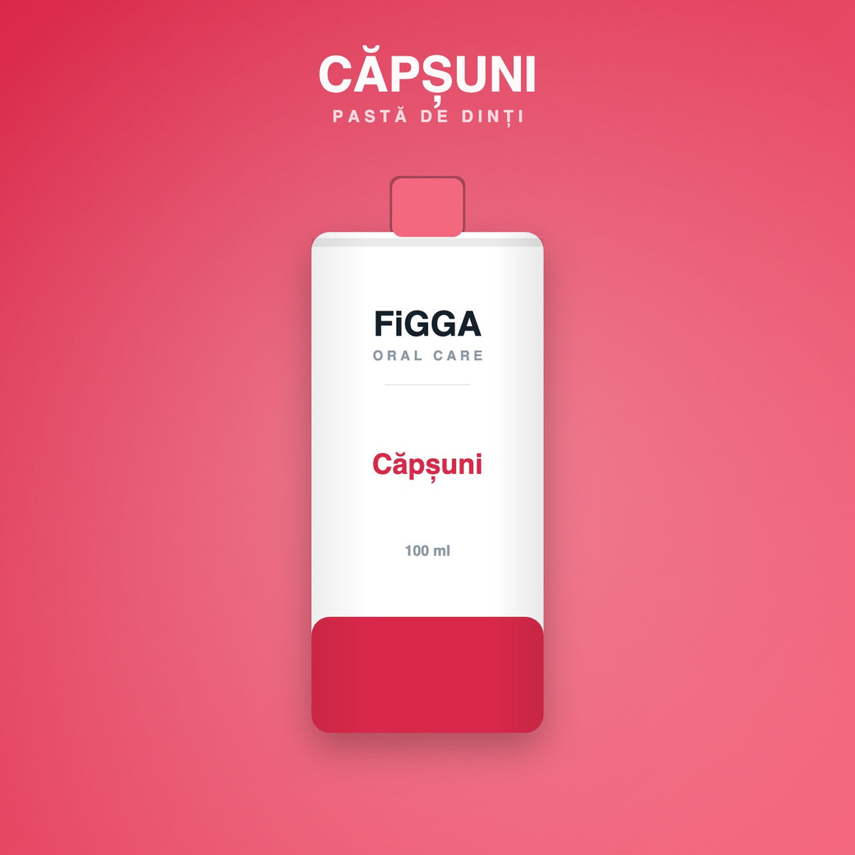 Pastă de dinți FiGGA cu aromă de căpșuni, tub de 100 ml