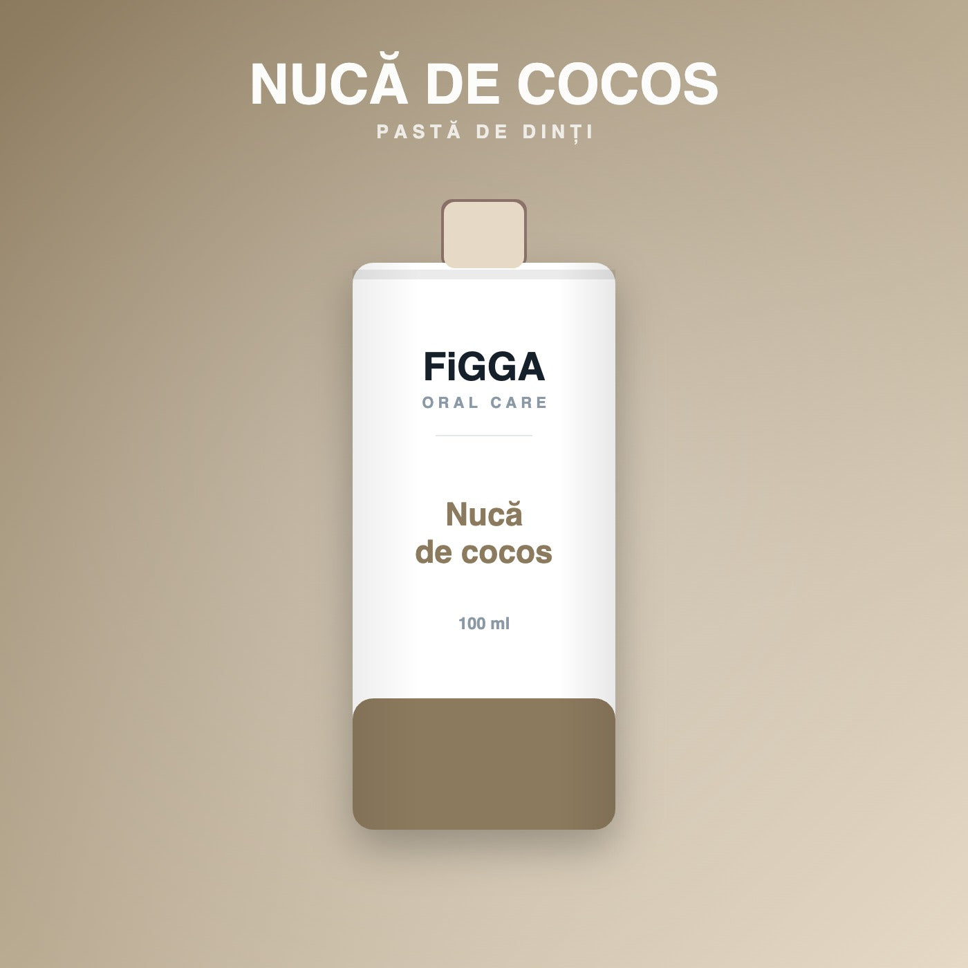 Pastă de dinți FiGGA cu aromă de nucă de cocos, tub de 100 ml