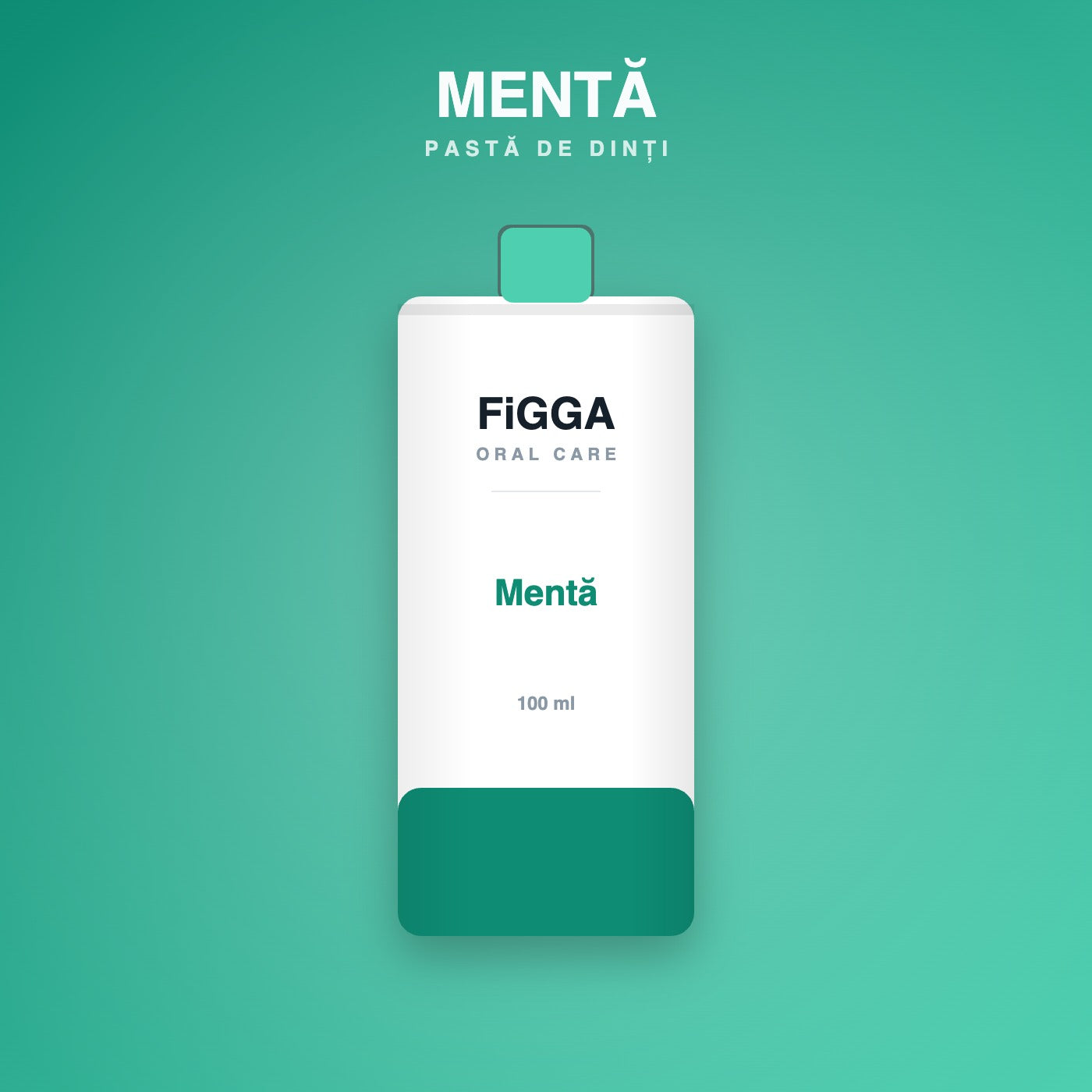 Pastă de dinți FiGGA cu aromă de mentă, tub de 100 ml