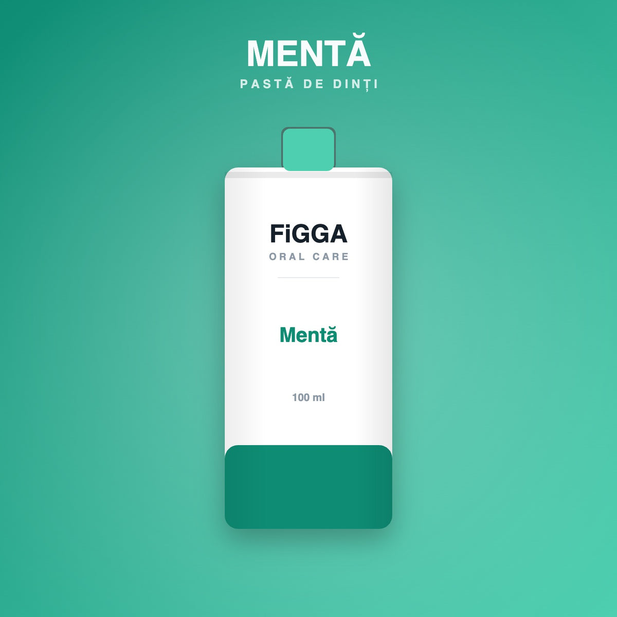 Pastă de dinți FiGGA cu aromă de mentă, tub de 100 ml