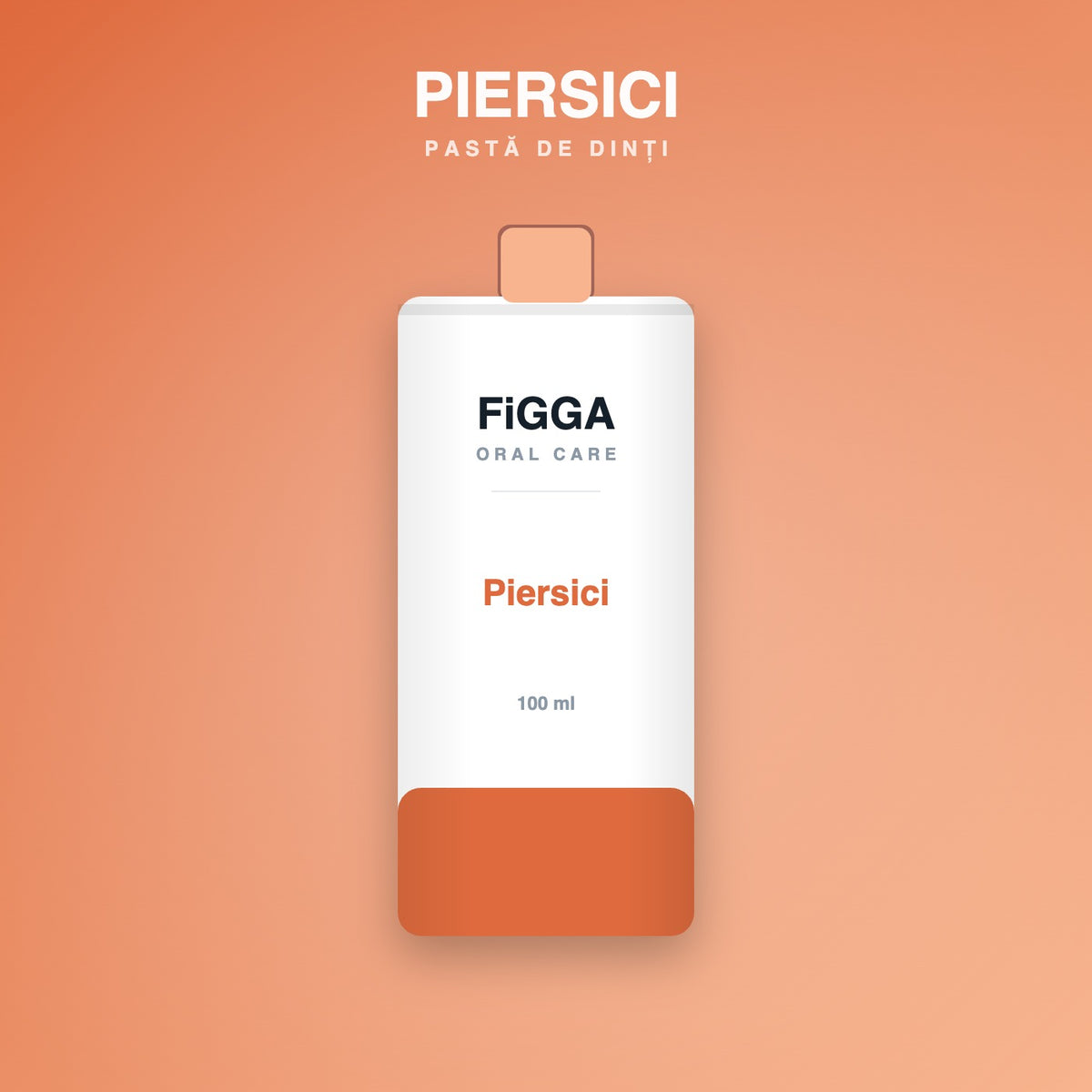 Pastă de dinți FiGGA cu aromă de piersici, tub de 100 ml