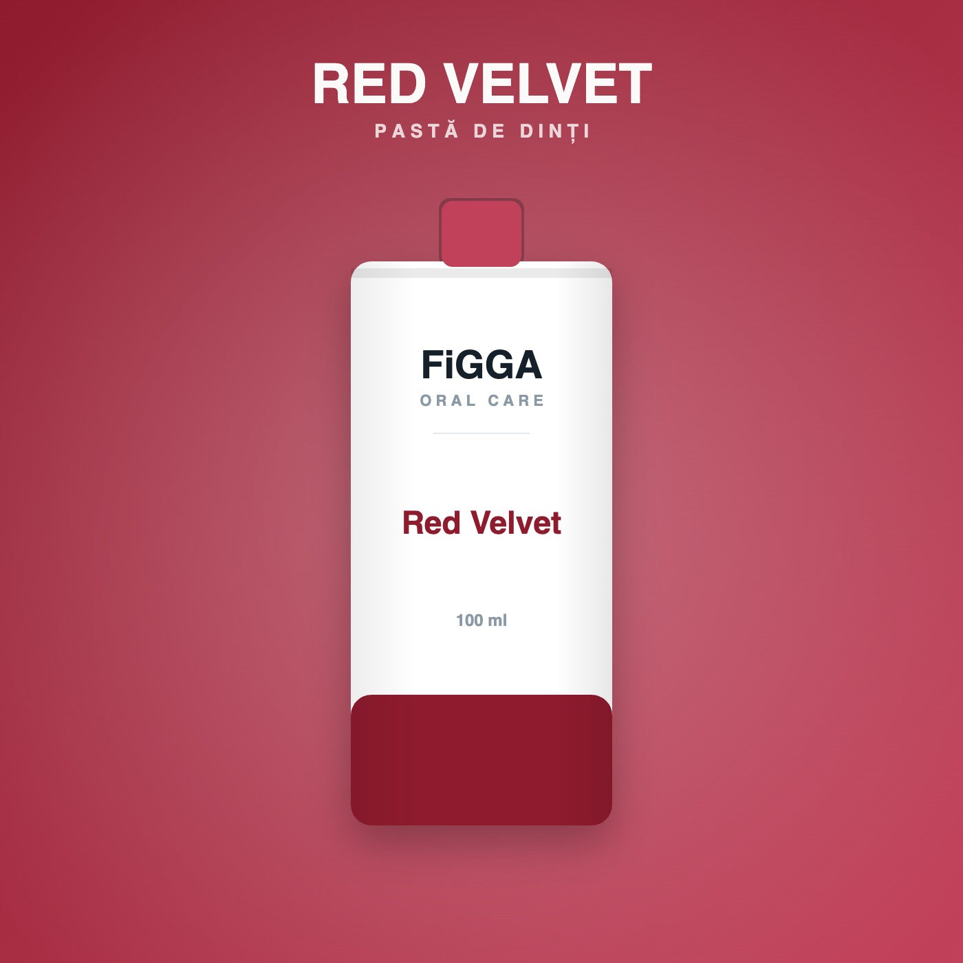 Pastă de dinți FiGGA cu aromă de red velvet, tub de 100 ml