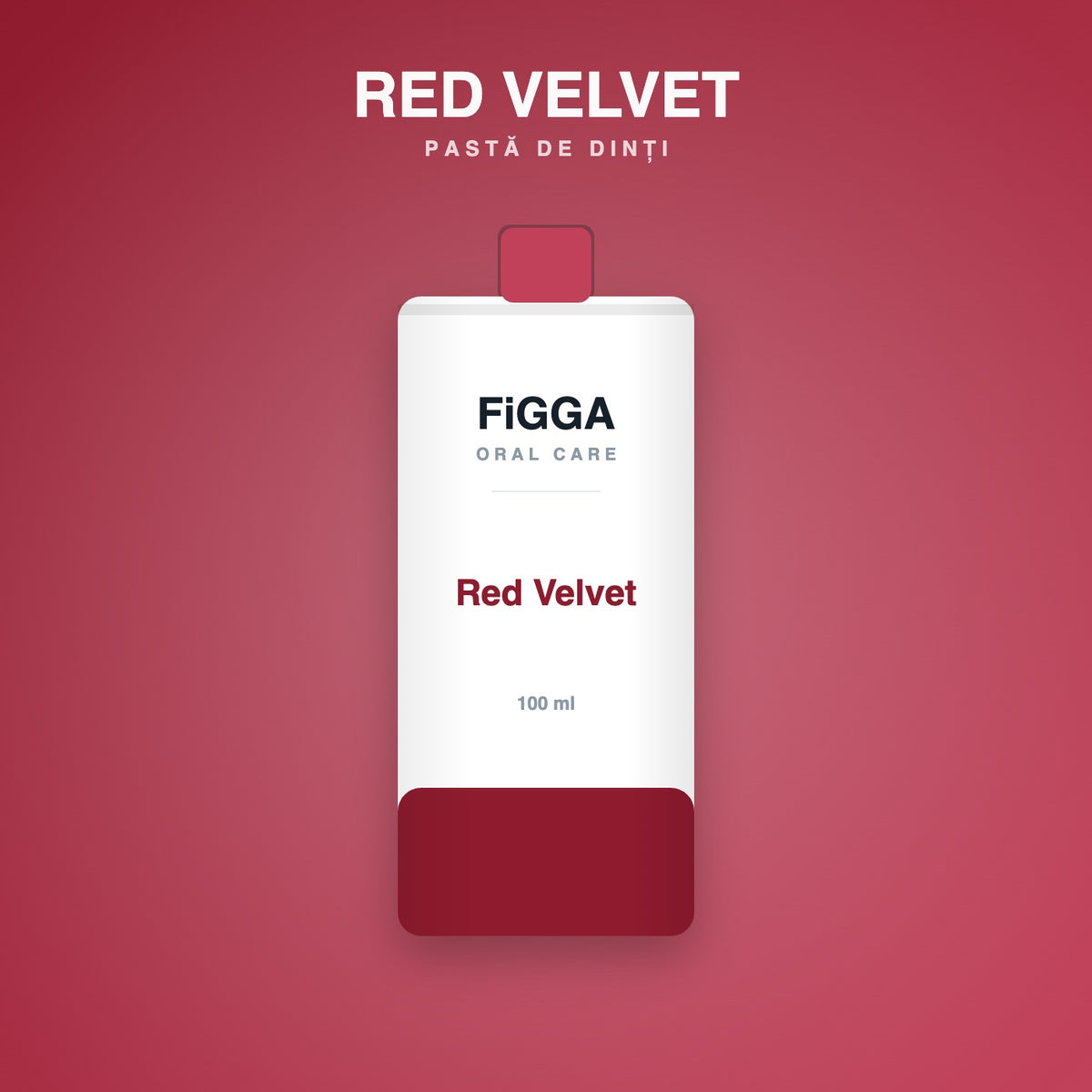 Pastă de dinți FiGGA cu aromă de red velvet, tub de 100 ml