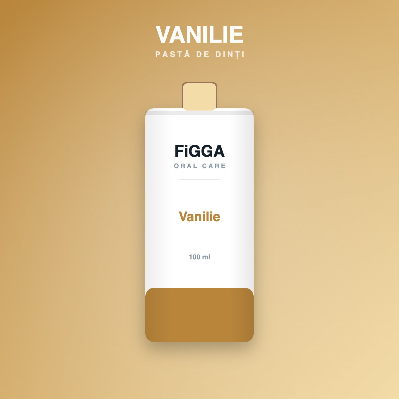 Pastă de dinți FiGGA cu aromă de vanilie, tub de 100 ml