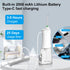 Irigator bucal FiGGA® ORAL F-303 – Duș bucal portabil, USB-C, rezervor XL 300 ml, 5 trepte Gear Cleaning, IPX7 - Alb